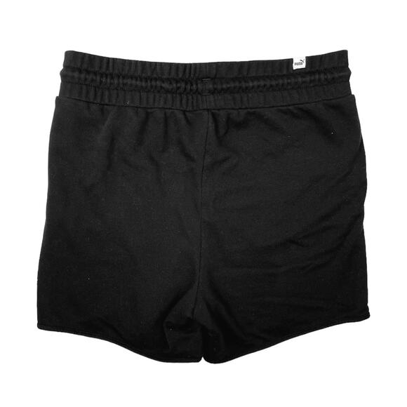 Puma Black High Rise Drawstring Logo Pocket Running Athletic Short Size M - Picture 2 of 3